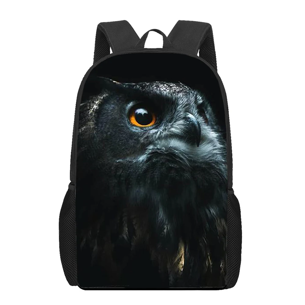 Animal corujas sacos de escola para meninos meninas impressão 3d mochila escolar crianças saco do jardim de infância mochila dos homens criança grande capacidade mochila