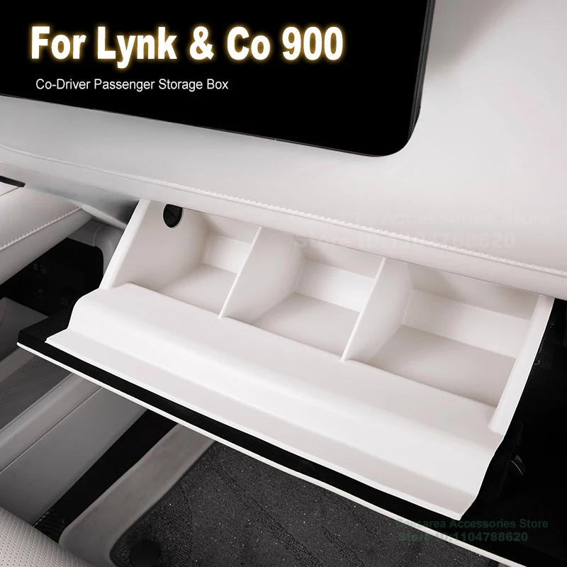 

For Lynk & Co 900 Car Front Passenger Co-pilot Partition Glove Storage Box Interior Accessories Stowing Tidying