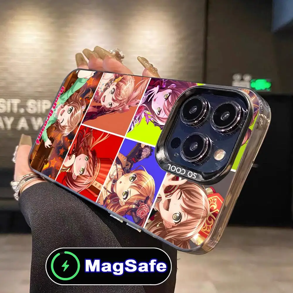 

BanG Dream Fashion Mobile Phone Case for iPhone 16 15 14 13 12 11 Pro Max Plus MagSafe Translucent Colour Printing Smartphone