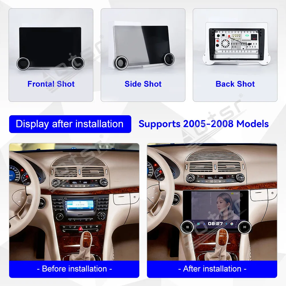 11.5 Inch Dual Knob Car Radio For Mercedes Benz E CLS W211 2005-2008 Android15 Multimedia HD Touch Screen GPS Navigation CarPlay view 4