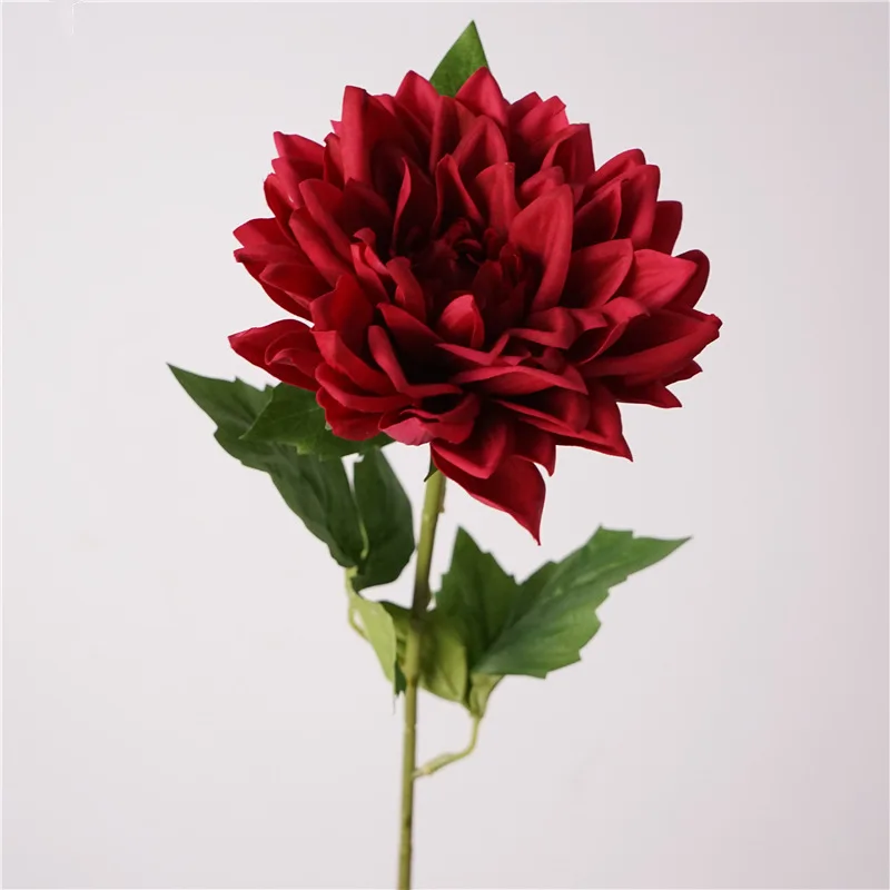 5 Stück hochwertige feuchtigkeitsspendende Dahlien, künstliche Blumen mit echter Haptik, Heimdekoration, Dahlie, Hochzeitsblumenarrangement, Partydekoration. – Detail 1