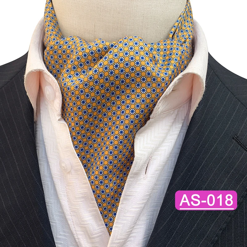 2023 Elegante Herren Ascot Krawatte Plaid Floral Krawatten Für Mann Polyester Jacquard Gewebte Krawatte Für Hochzeit Business Party Zubehör