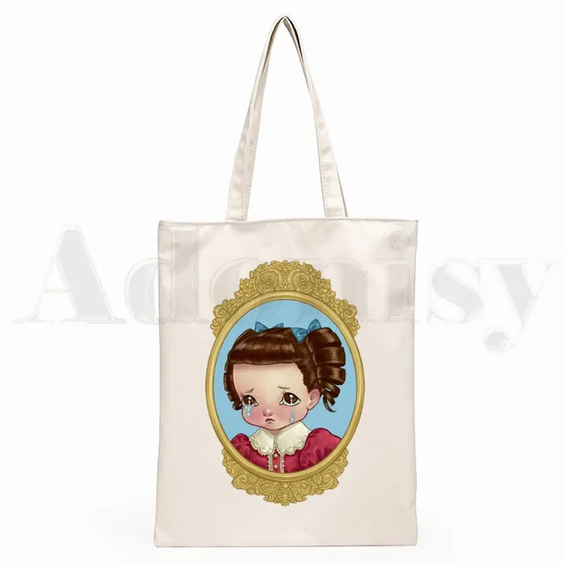 Cry Baby Melanie Martinez Aesthetic Design Shoulder Women Female Foldable Canvas Shoulder Bag Canvas Tote Eco Shopping Bag