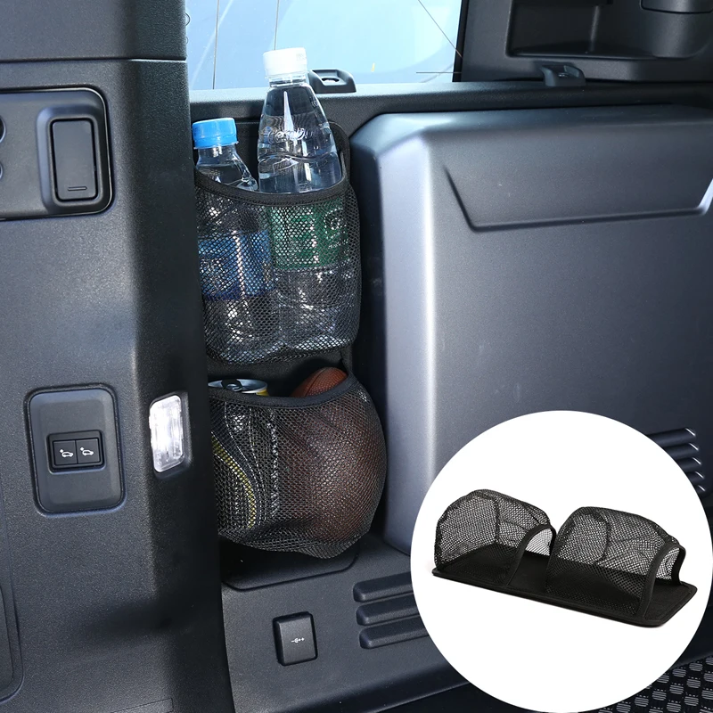 

Oxford cloth Black Trunk side Storage mesh bag Storage bag Car styling For Land Rover Defender 90 110 2020-2023 Accessories