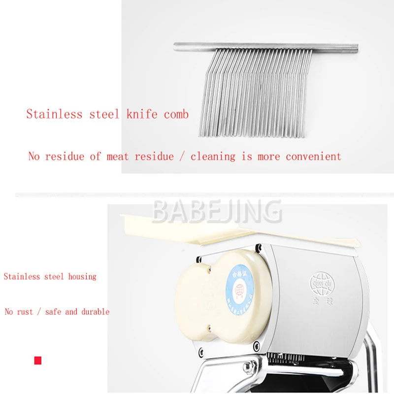 Kommerzieller handbetriebener Fleischschneider, Gemüseschneider, multifunktionaler kleiner Schweinefleischwürfel