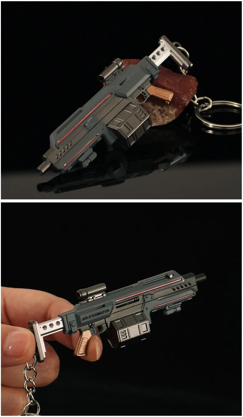 3.54inch Helldivers 2 Guns Alloy Keychain  AR-23 Liberator/JAR-5 Ominate/R-63 Diligent/SG-225IE High Combustion Rupture Game Toy