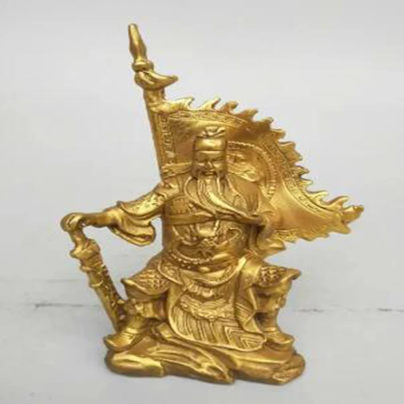 

China's Seiko Carving Pure Brass Guan Gong Small Statue