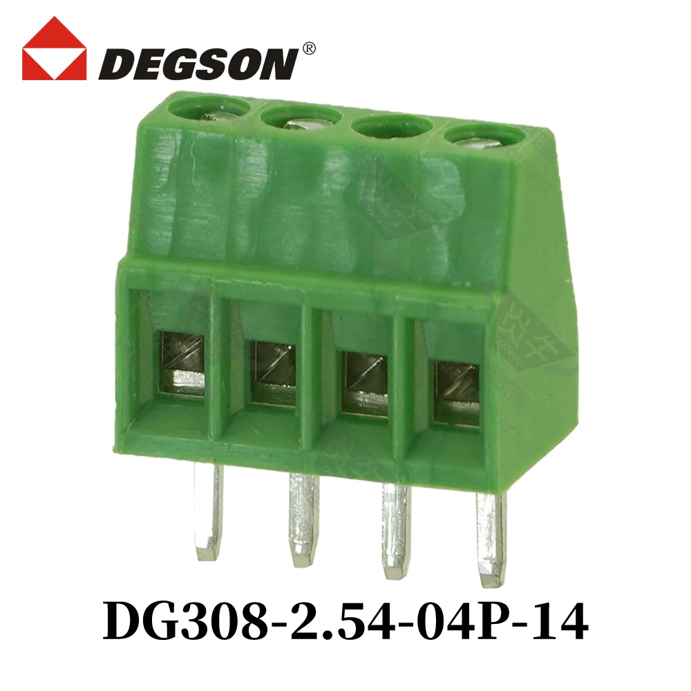 10Pcs DEGSON DG308-2.54-04P-14-00ZH Screw Connector PCB Terminal Blocks KFDG308 2P-12P MPT0.5 Phoenix Contact 8A 130V