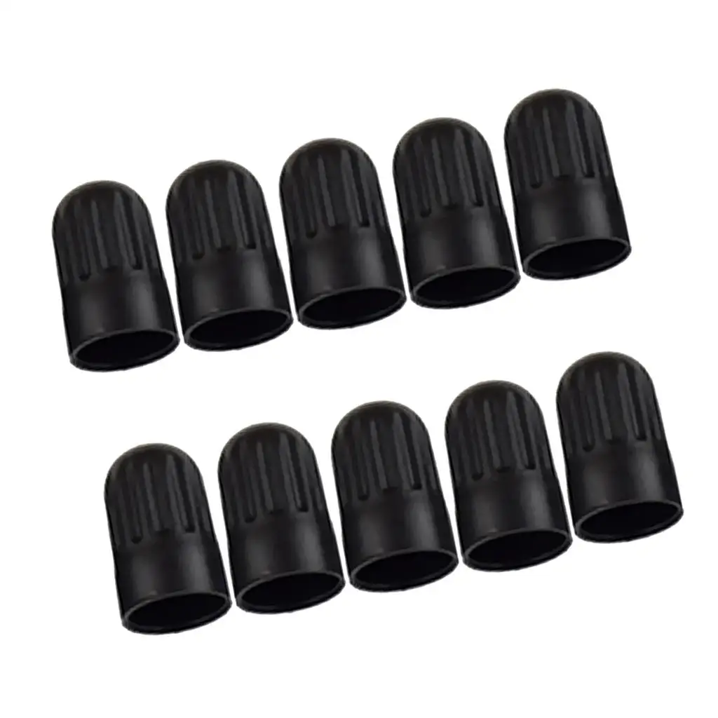 10 Pieces Long Plastic Protection Cap Cover for TR20008 TPMS Black