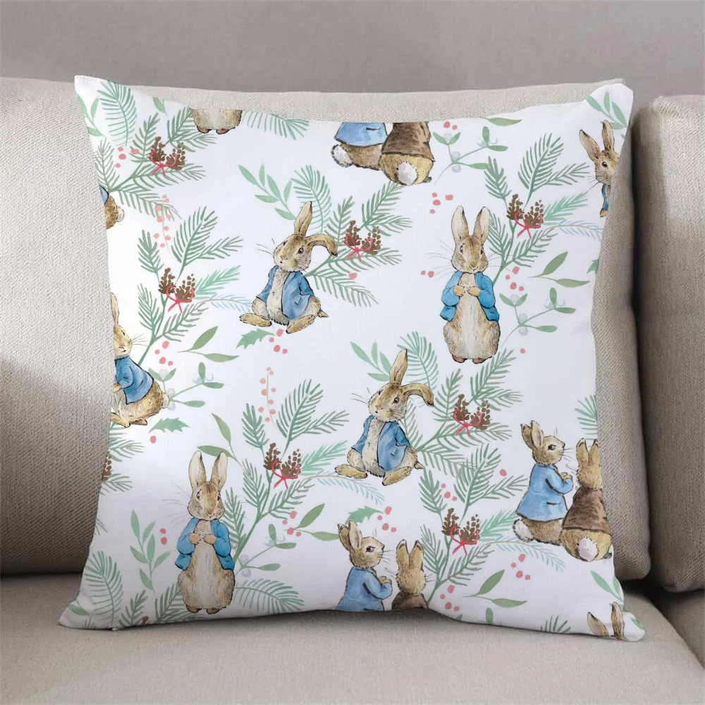 Cover for Ornamental Pillow Home Decor P-Peter-RabbitS Pillows Covers Decoration Bedroom Decorative Pillowcase for Living Room