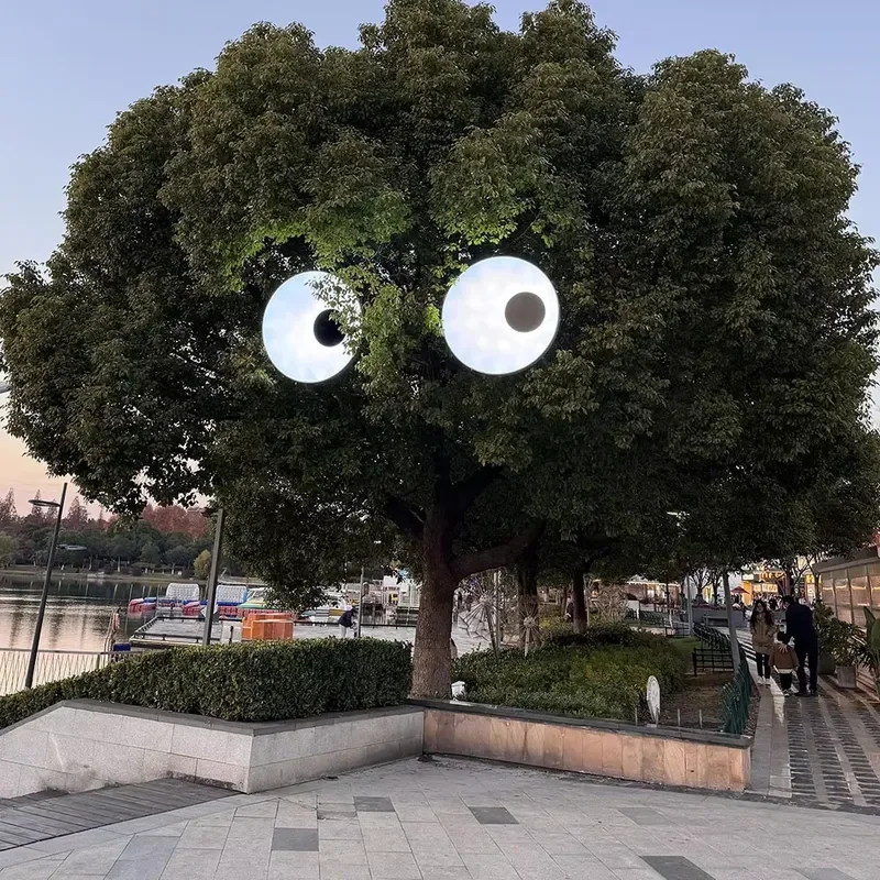Outdoor Garden Park Waterproof Landscape Lamp Creative Advertising Led Dynamic Moving Big Eye-Rotating Decorative Lighting