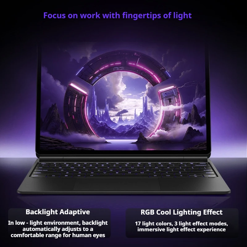 Magnetic Keyboard For Lenovo Legion Y900 13 Inch Tablet Smart Touchpad Rgb Backlit 0 124 Adjustable Pogo Pin Connection