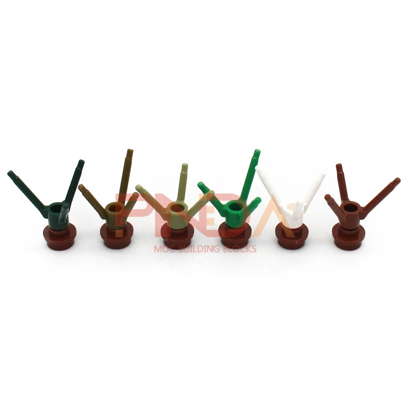 50Pcs MOC Parts 24855 Plant Flower Stem Compatible Bricks DIY Assmble Building Blocks Particle Kid Puzzle Brain Toy Gift