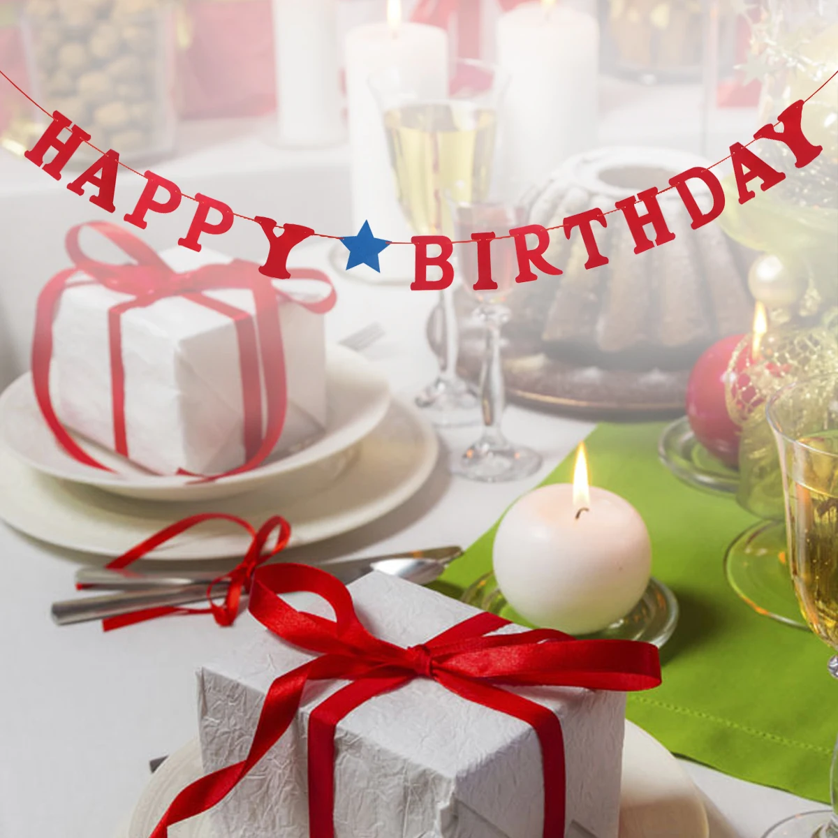 

2.2 Meters Happy Birthday Letter Bunting Banner Party Decorations for Birthday Party Backdrop Garlands Decoration Hanging