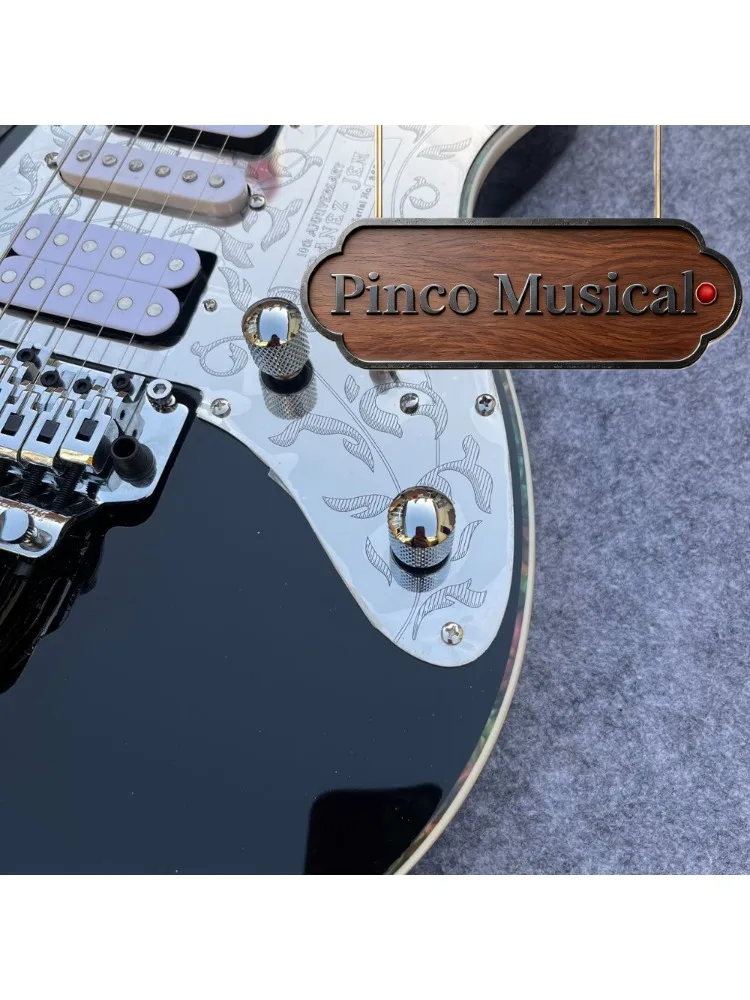 2025 Neue Shred Solid Body E-Gitarre HHH High-Output Humbucker-Tonabnehmer Graviertes Schlagbrett Floyd Rose Tremolo-System