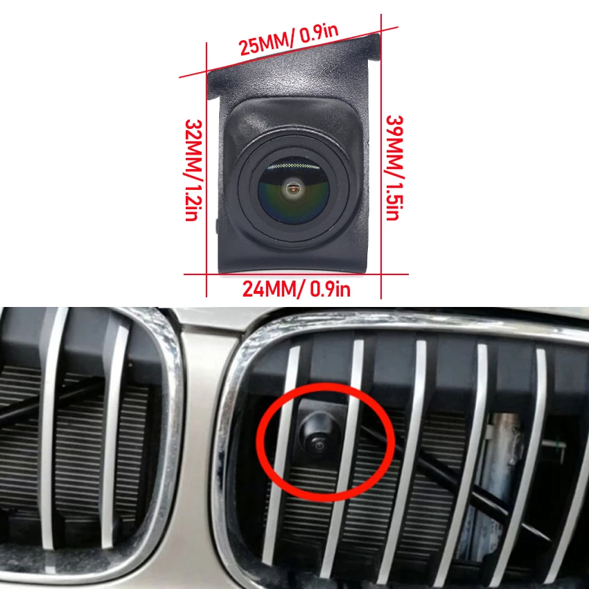AHD 1080P For BMW 3 Series E90 E91 E92 E93 F30 F31 F34 Facelift 2008~2019 170°  Night Vision Car Front View CameraHD Camera