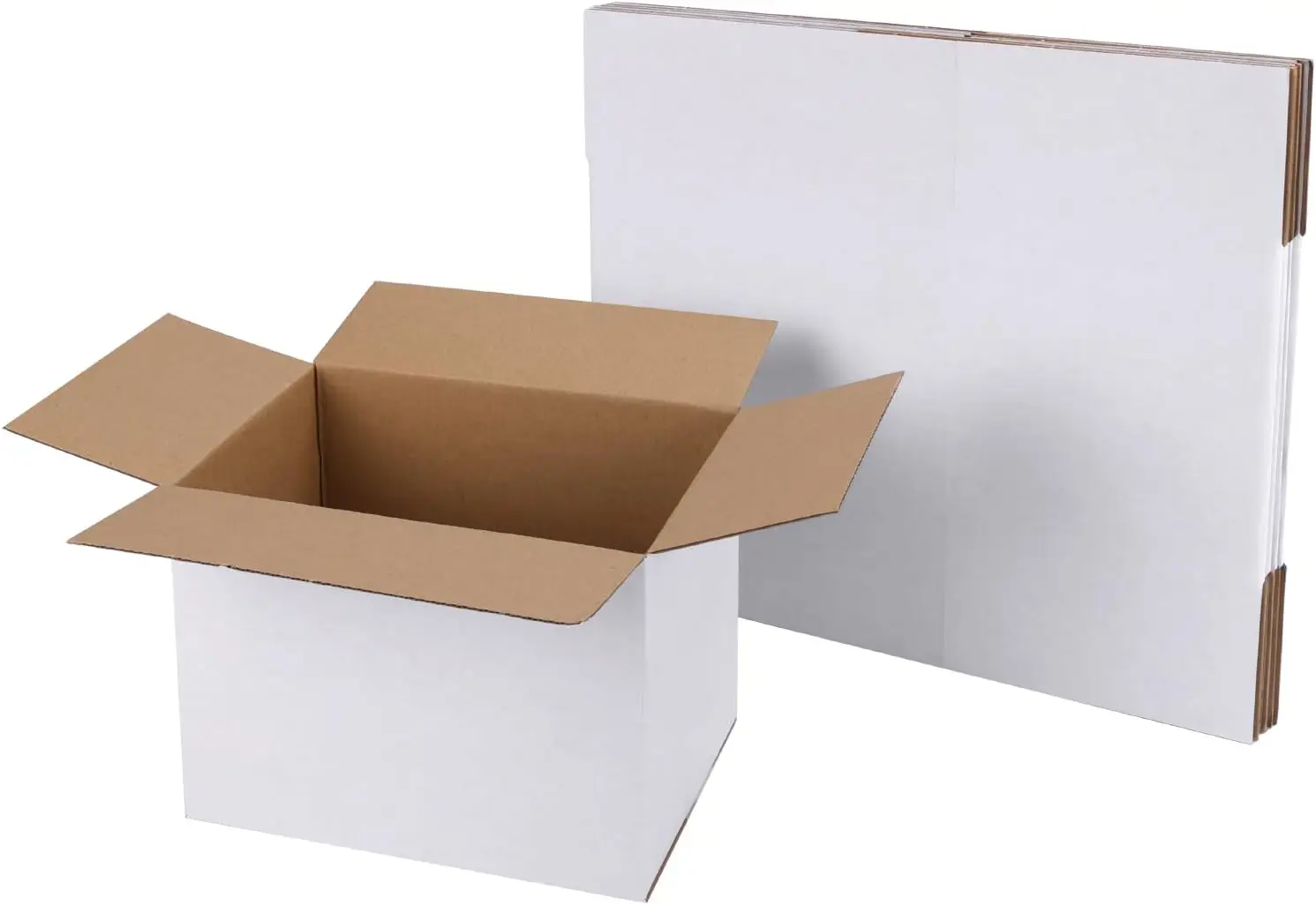 

White Corrugated Boxes 8x6x6, 6-Pack for Shipping Mailing Packing