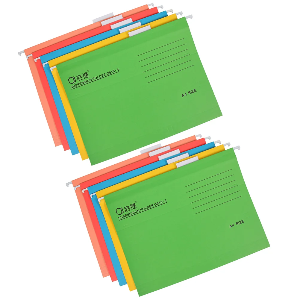 

10 Pcs Folders for Filing Cabinet Coupon Container Receipt Iron Colorful Holder Office