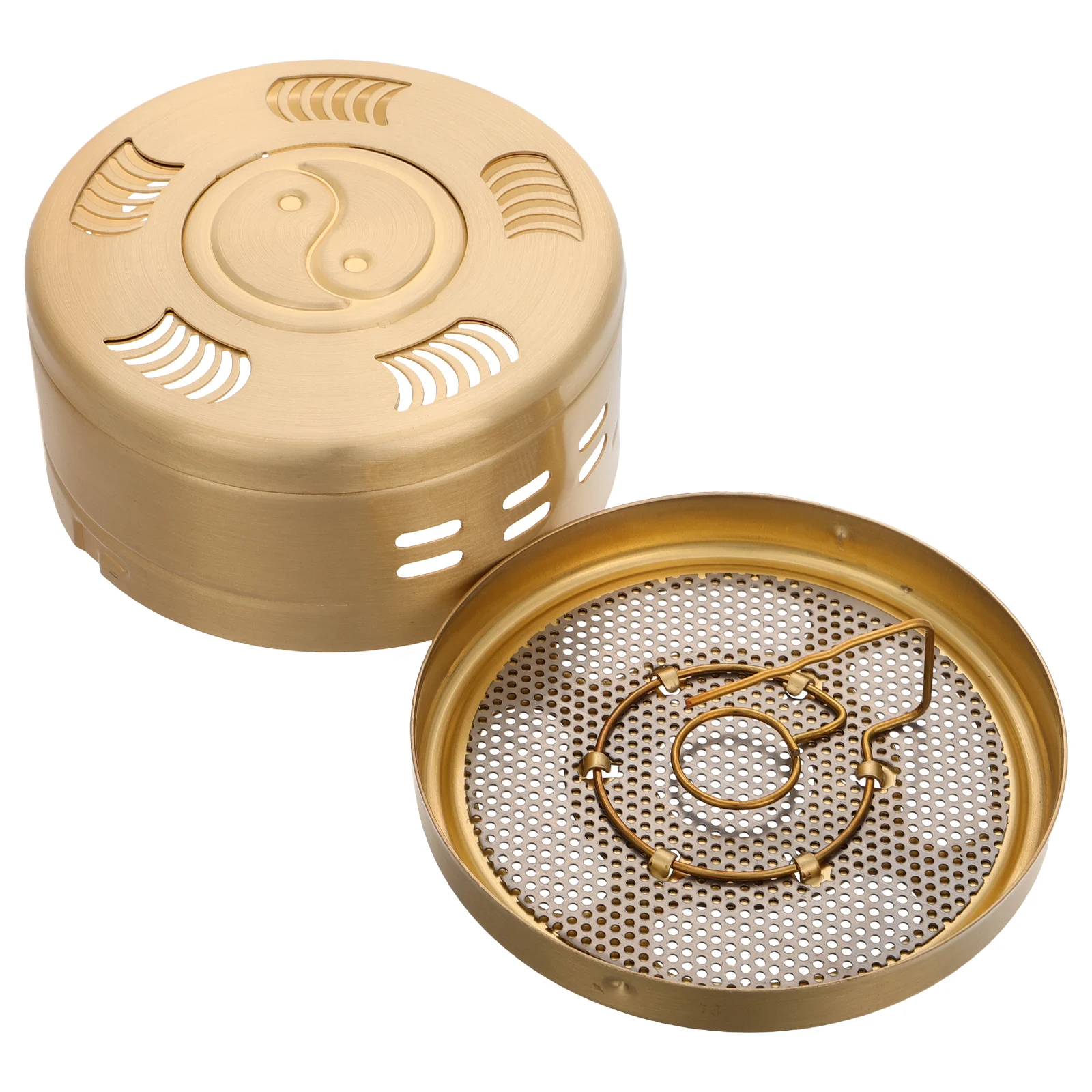 صندوق الكى النحاسي دخاني معدني Moxa الموقد قابل للتعديل المحمولة للعلاج بالتدليك أداة العناية بالجسم متعددة الوظائف #6