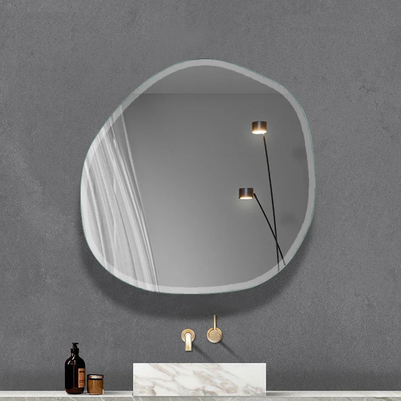 Adhesive Nordic Decorative Mirrors Bedroom Based Toilet Mirror Decorative Mirrors Vintage Irregular Miroir Mural Home Decor