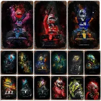 Vintage F1 Formula 1 Racer Legend Lewis Hamilton Poster  Metal Tin Sign Plaque Wall Art For Garage Club Bar Decoration Plates