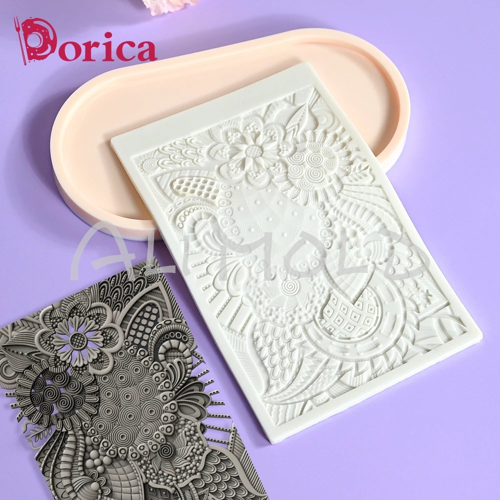 Flower Classical Relief Design Silicone Mold Chocolate Fondant Mould DIY Resin Clay Model Cake Decorating Tools Kitchen Bakeware