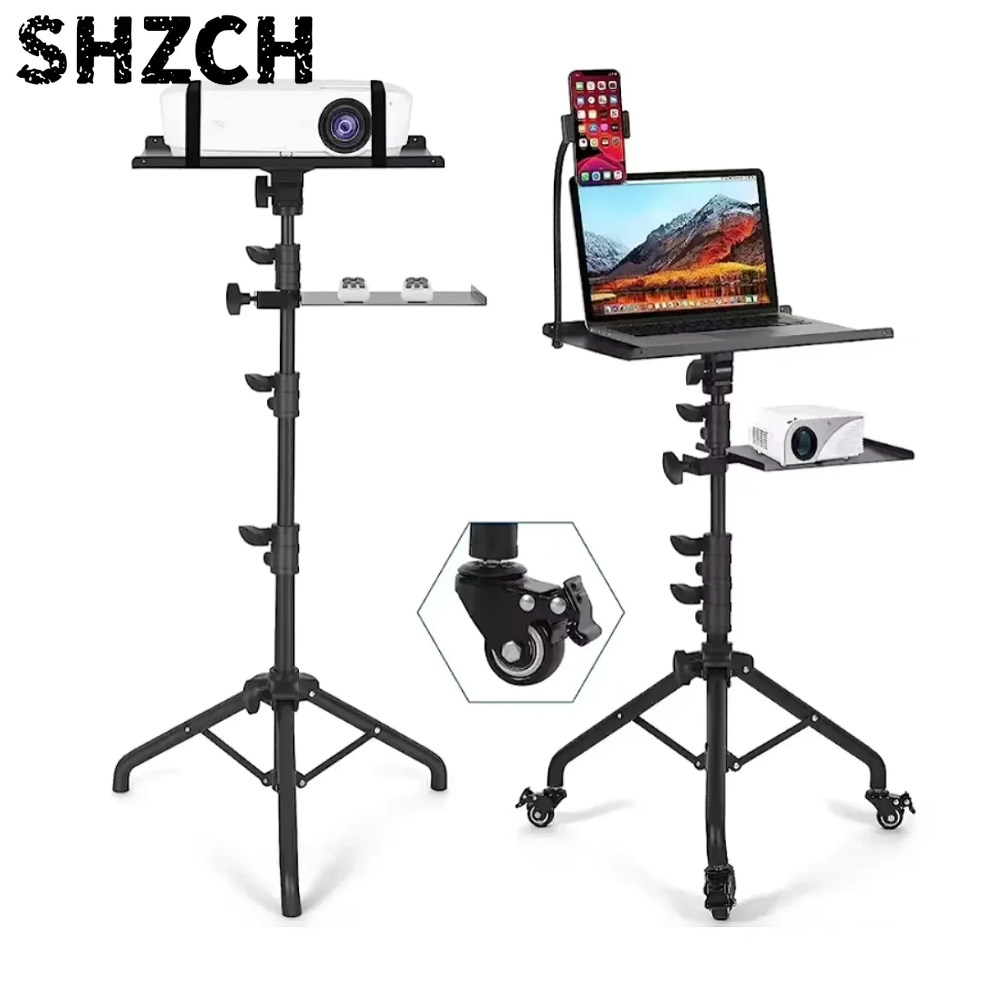 Projector Laptop Tablet Computer Tripod Stand Laptop Projector Laptop Stand 180 Degrees Adjustable Universal Rotation Holder