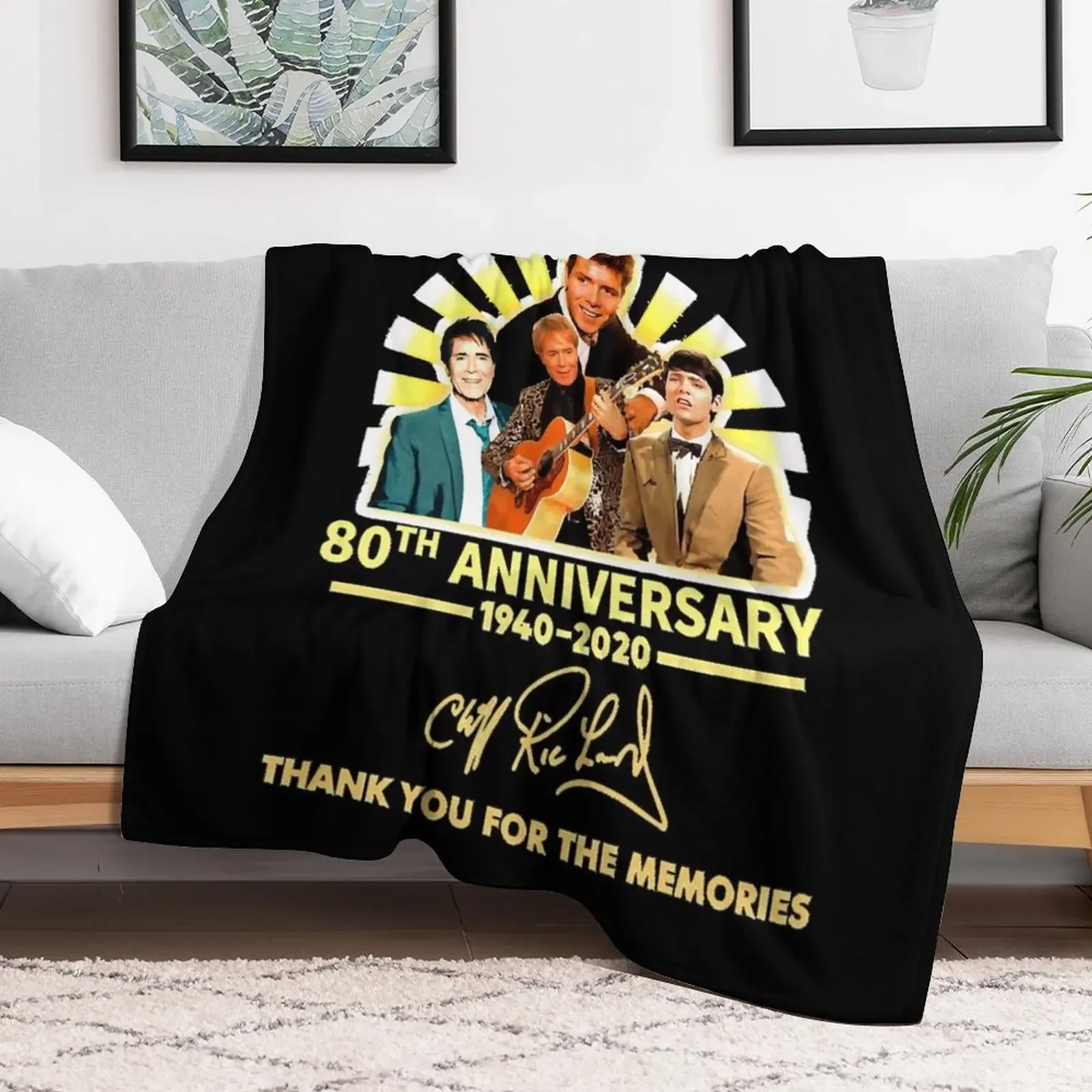 Gifts Idea Cliff Ríchárd Signature For The Memories Gifts Best Men Classic Essential Throw Blanket Plaid Designers Blankets