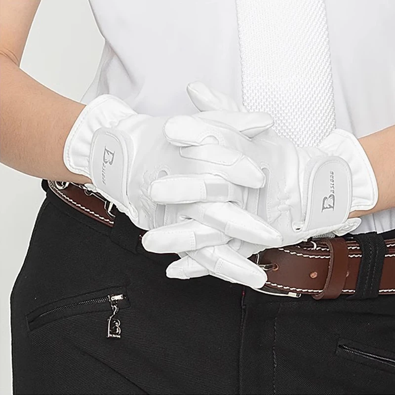 Rękawiczki jeździeckie dla dzieci Baslong przez cały rok Antypoślizgowe, odporne na zużycie sprzęt jeździecki dla dzieci Rękawiczki rycerskie Uprząż