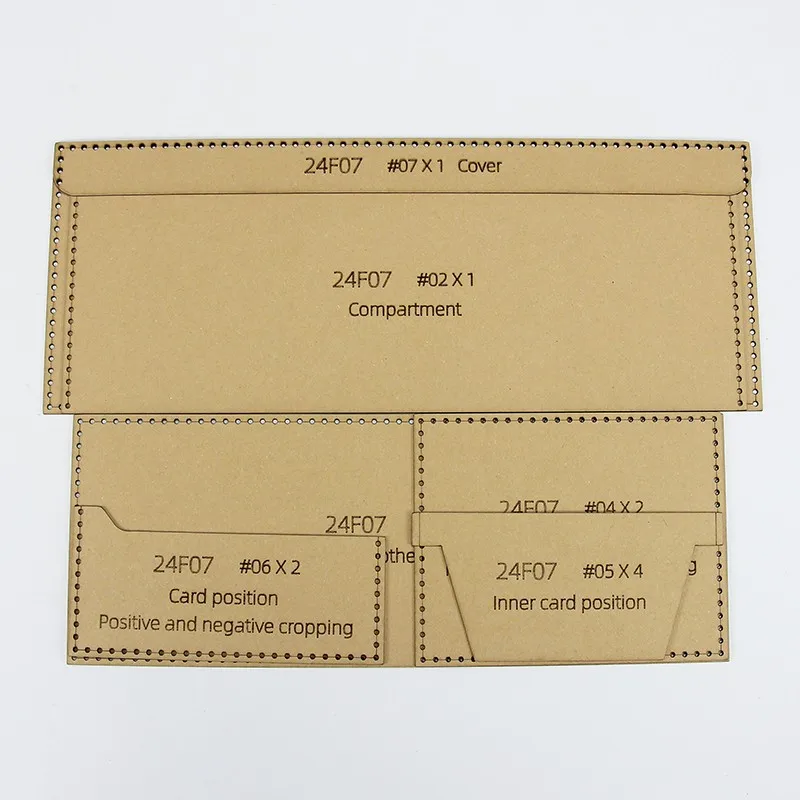 NUBECOM Handcraft Pocket Purse Making Paper Templates Stencil Set, Leather Tool, Wallet Leather Template, DIY Supplies