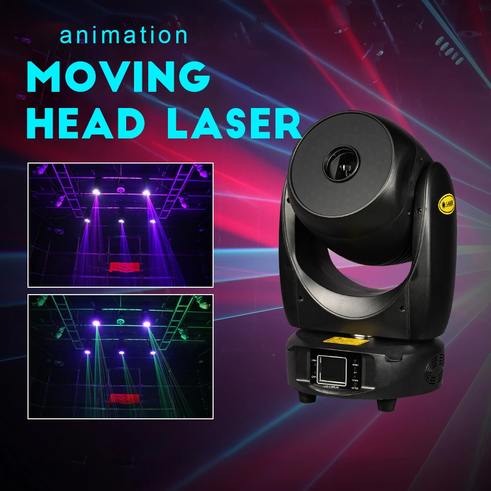 

Powerful LED 5w Moving Head Stage Light Versatile DJ Equipment Dmx Lighting Effect Animation Disco Club Laser Projector