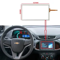 LA070WV1-TD05 7 Inch 4 Pin Touch Screen For Chevrolet GMC Onix Aveo Spark Prism Trax 2012-2016 Navigation Raido Touch panel