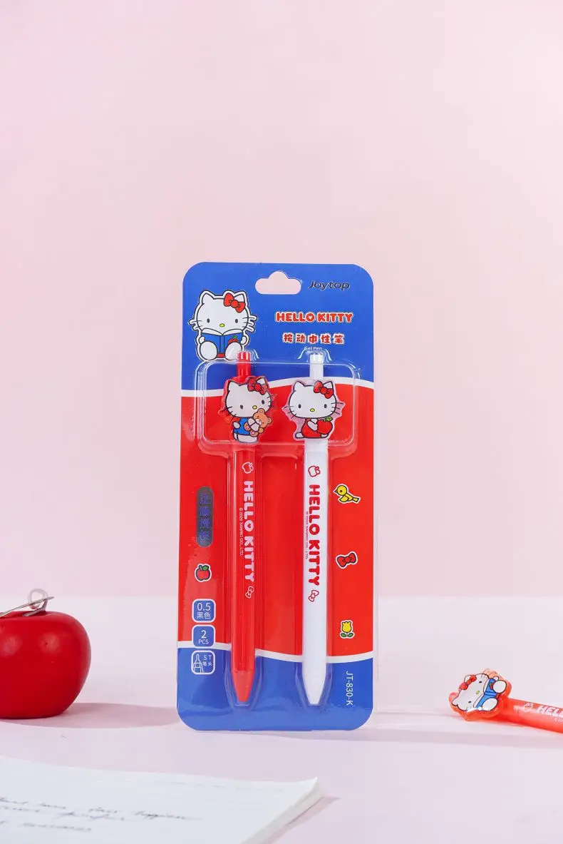 (2 Stück/Set) Sanrio Gelstift Hello Kitty Stifte mit schwarzer Tinte, Schul- und Bürobedarf, Schreibwaren, Geschenke – Detail 11