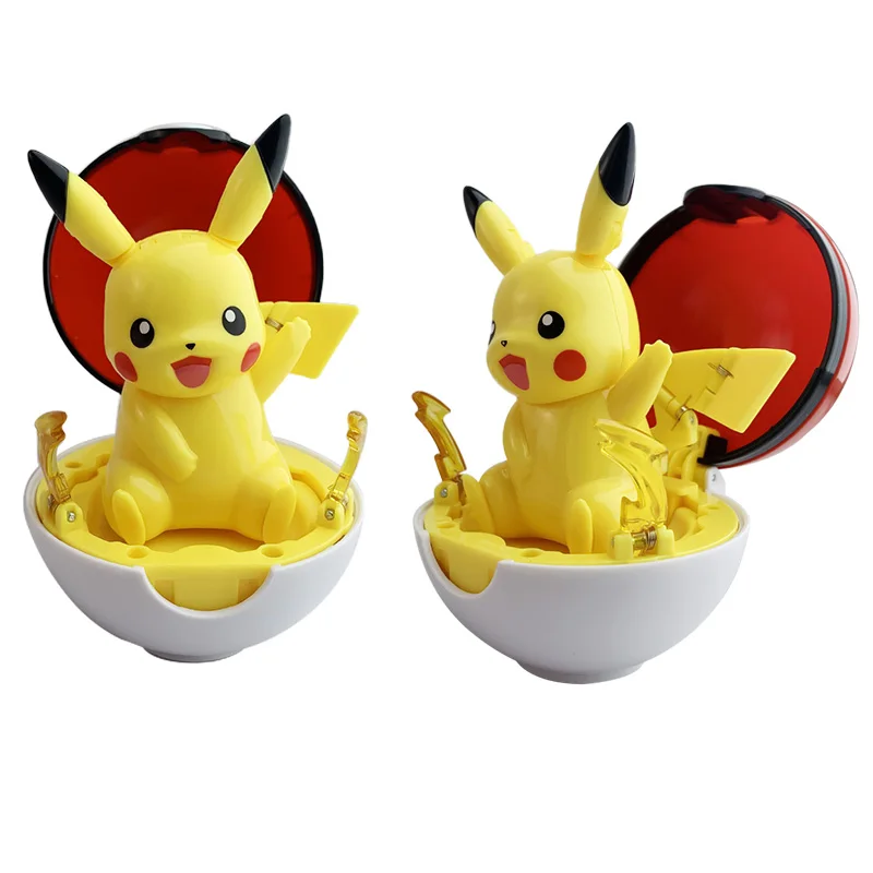 Pokemon Figur Bulbasaur Eevee Charmander Squirtle Pikachu Piplup Cubone Mimikyu Jigglypuff Pokeball Spielzeug Ornament Puppe – Detail 16