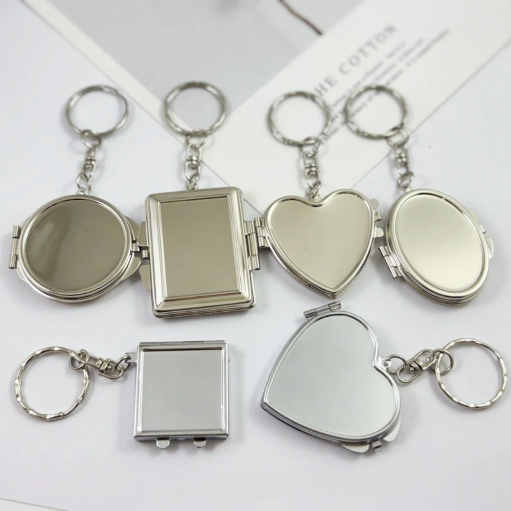Custom LOGO Name Metal Stainless Steel Mirror Keyring Love Heart Keychain for Woman Pendant Key Ring Chain Mother's Day Gift
