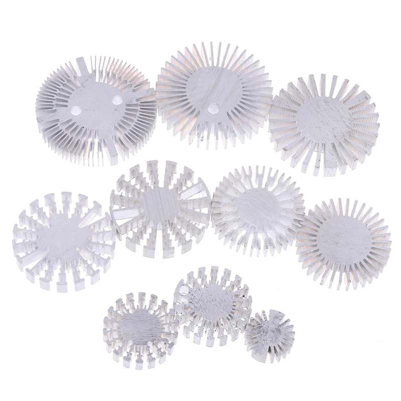 【Nowy】 Radiator COB Średnica 25/37.5/40/48/50/53/60/65/67MM Radiator LED Dużej Mocy Radiator Solidny w Kształcie Słonecznika Okrągły Radiator ze Stopu Aluminium