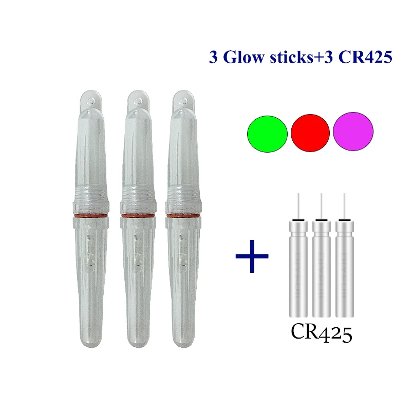 Светящиеся фотообои 3 шт., Электронная Стробоскопическая светящаяся палочка 3CR425, для океанской рыбалки, яркие красочные фотообои, инструменты