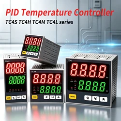 Digital Thermostat SSR+RELAY Output Universal Input TC4S TC4H TC4M PID Temperature Controller Regulator SSR Relay 110VAC 220V