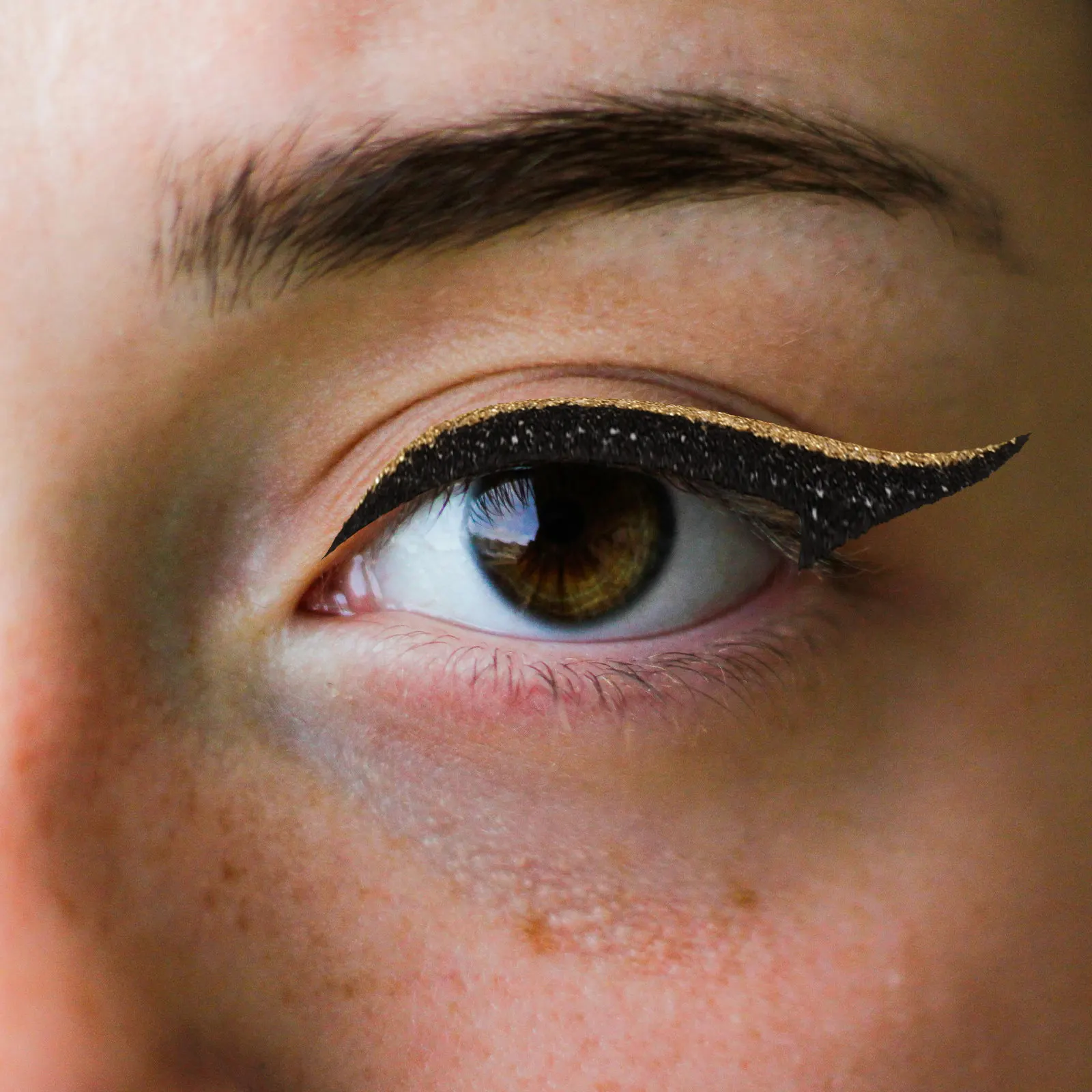 5 pares de pegatinas para maquillaje de ojos, delineador de ojos autoadhesivo con purpurina, maquillaje para festivales de Halloween