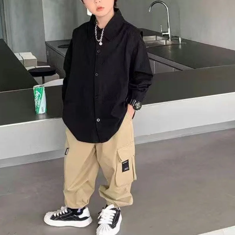 2025 Stylish Spring Autumn Shirts Outwear Sunscreen Beach Children's Clothing Boys Baby's Kids Blouse Coat Jacket Outwear Cotton