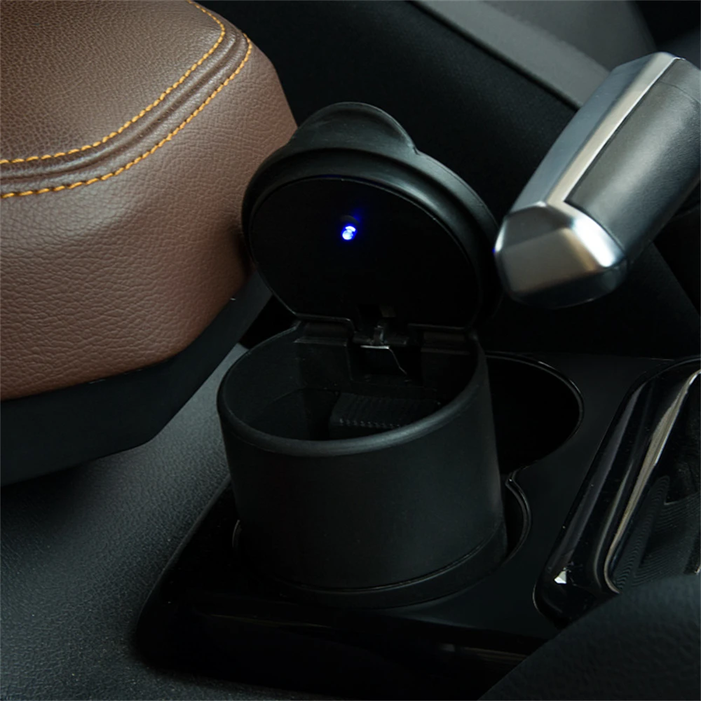 Universal Car Ashtray Led Lights Trash Cover Creative Personality Covered Car Inside The Car multi-function Car Supplies New