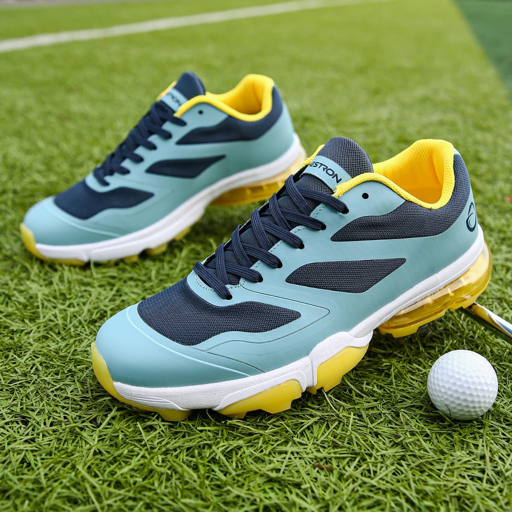 Top Quality Men Golfer Sport Shoes Colorful Male Golf Training Sneakers with Spikes Professional Youth Fitness Golfing Shoes