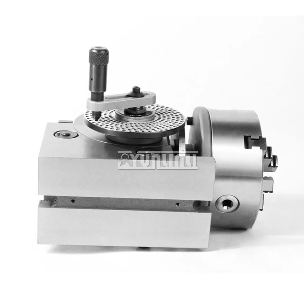 Milling Machine Universal Dividing Head 4/5/6 inch CNC Rotary Axis 3 Jaw 100mm 125mm Chuck CNC Tailstock for Router Rotary Table