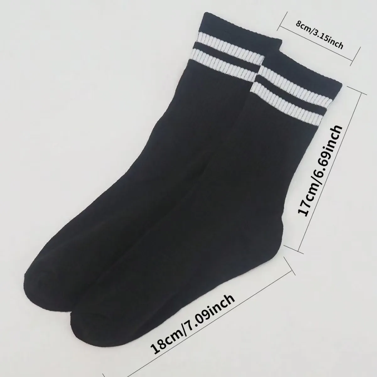 

6/10 пар мужских носков, весенне-осенние повседневные черно-белые полосатые носки, дышащие носки средней длины, высококачественные носки с круглым вырезом