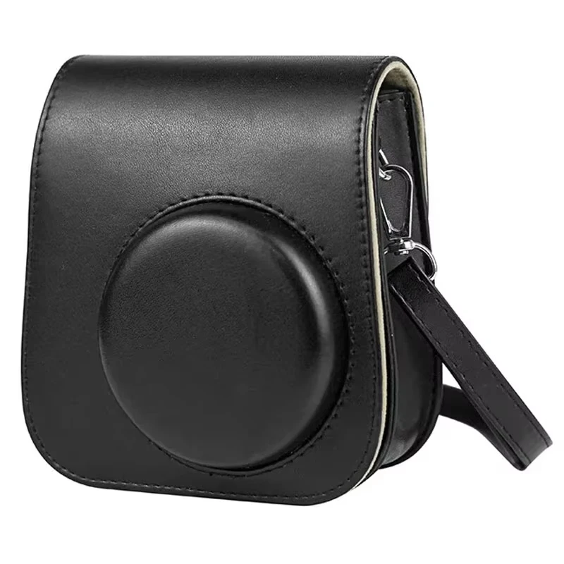 For Fujifilm Film Camera Bag for Instax Mini 11 9 8 Camera Case PU Leather Soft Silicone Cover Bag with Shoulder Strap view 5