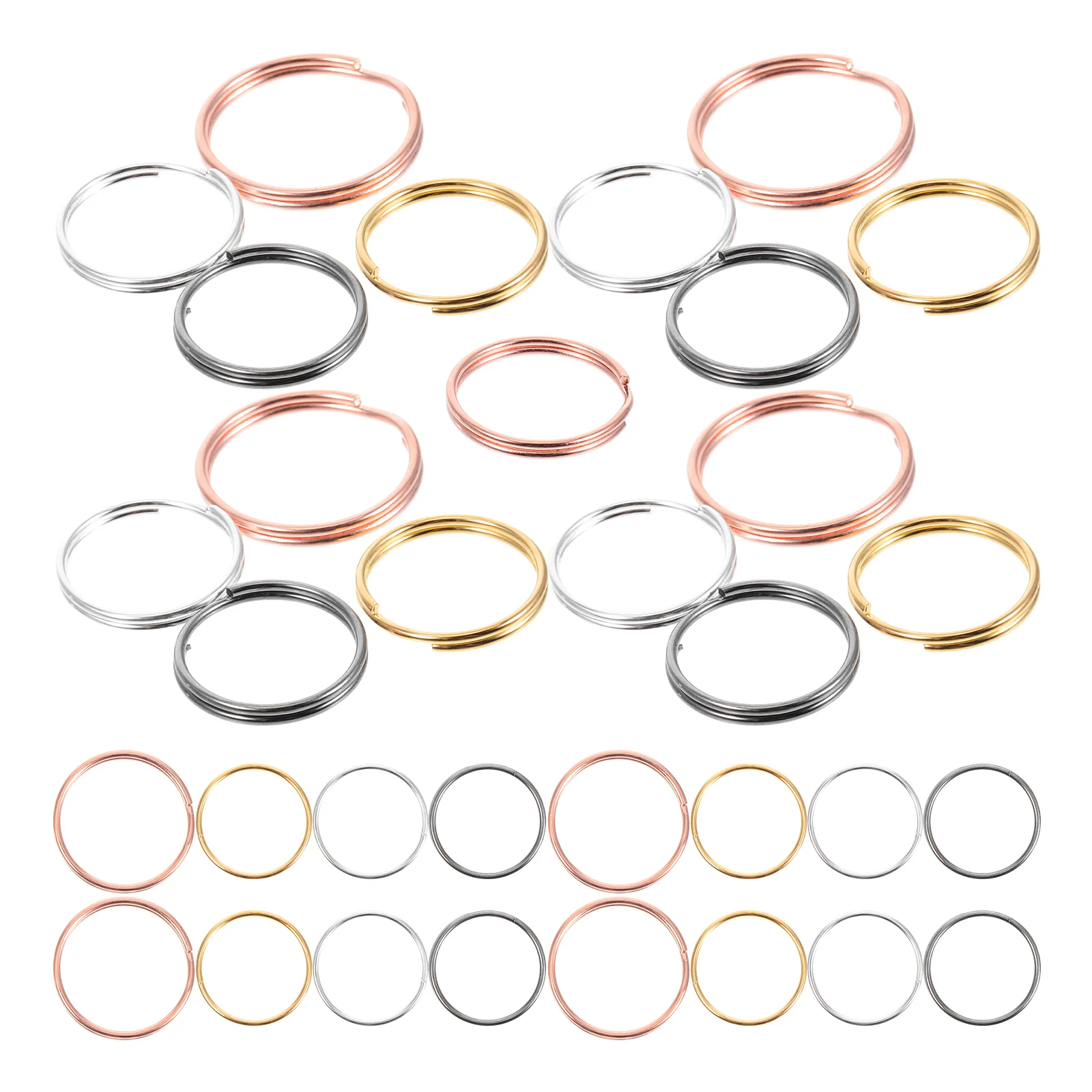 

170pcs Key Ring Accessories Ring Small Metal Jump Rings Jewelry Making Pet Collar Luggage Tags 2Cm 2.5Cm Craft Diy