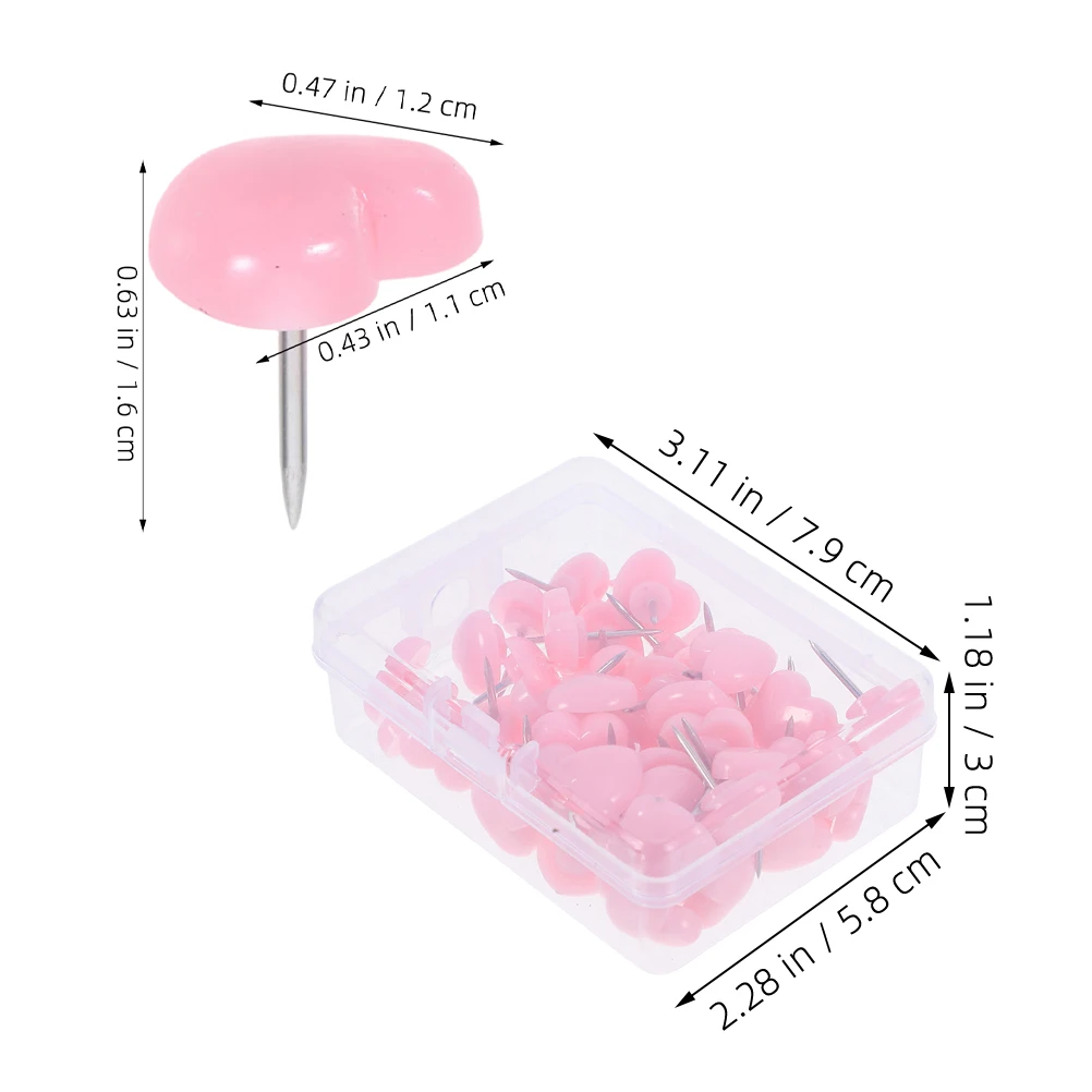 100 قطعة من دبابيس الإبهام المعدنية المكررة سهلة الاستخدام ودبابيس الدفع الزخرفية اللطيفة للوحات ملصق الفلين للإشعار #6