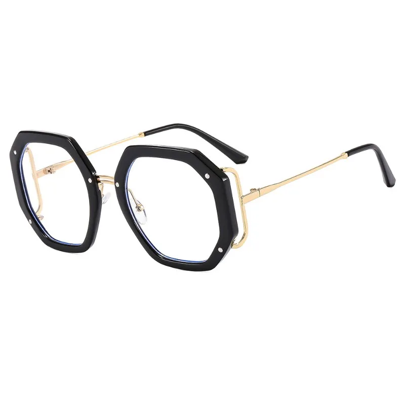 Fashion Oversized Square Anti Blue Light Glasses for Women Luxury Hight Quality Clear  Computer Eyeglasses