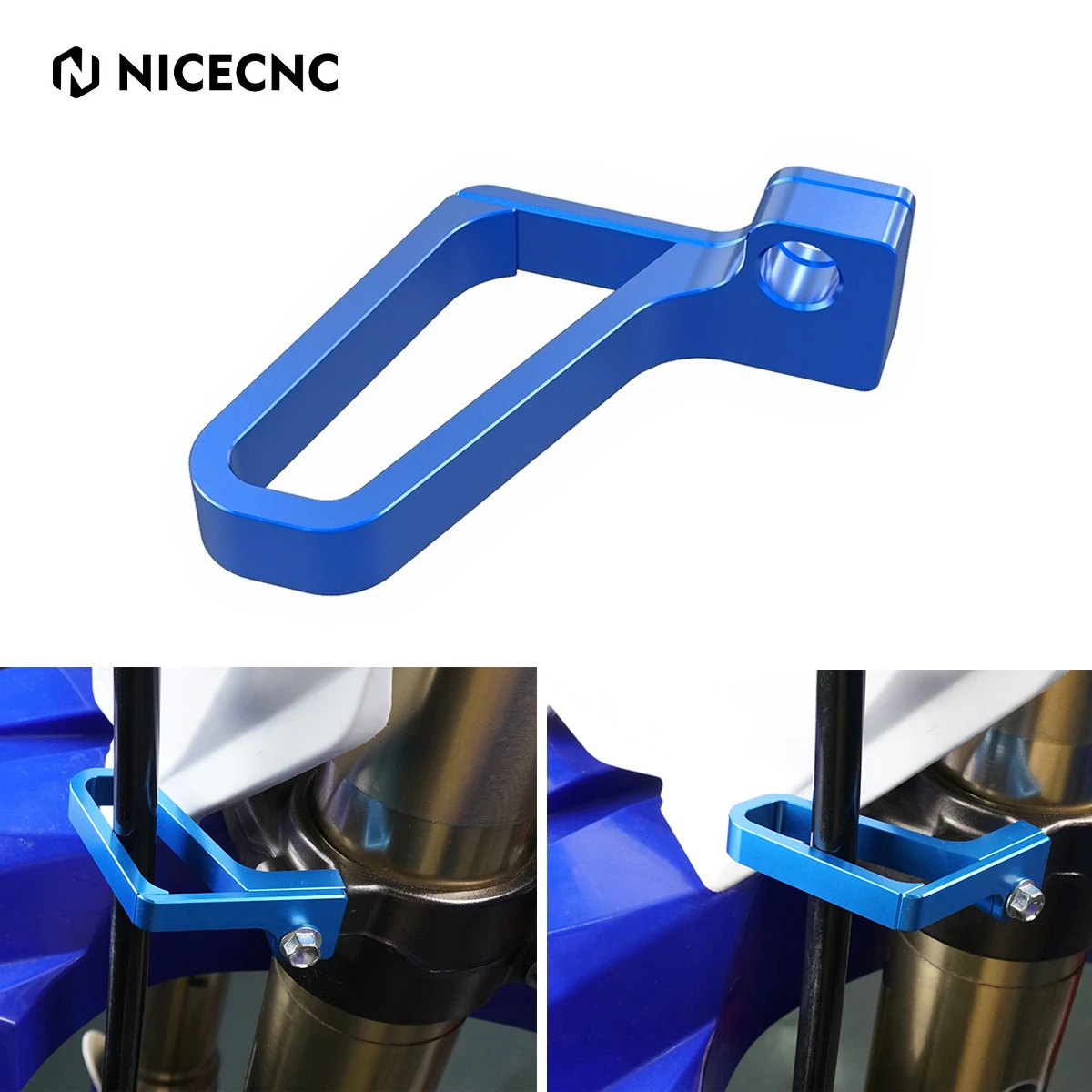 NICECNC For Yamaha YZ125 YZ250 2004-2020 Brake Hose Line Guide Cable Clamp YZ250F YZ450F 2004-2009 YZ250X 2016-2020 YZ125X 2020