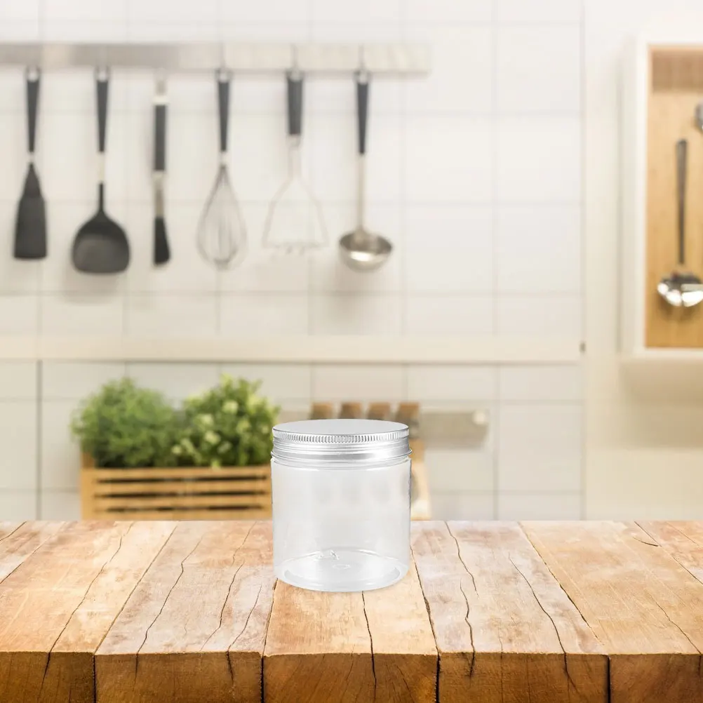 

6 Pcs Mini Plastic Bottle Yogurt Jars Small Wide Mouth Canning Storage Containers with Lids Cover Home Accessories